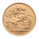 1911 George V Large Head UK Full Sovereign Coin