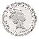 1995 Second World War Silver Proof Piedfort 2 Pound Coin Boxed