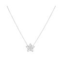 Sterling Silver Cubic Zirconia Star Pendant and Chain 16" by Icesia