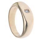 9ct Yellow Gold 0.05ct Diamond Solitaire Signet Ring