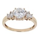9ct Yellow Gold Cubic Zirconia Five Stone Fancy Ring