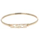 9ct Yellow Gold Patterned Rennie Mac Bangle