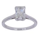 9ct White Gold 1.02ct Radiant Cut Lab Grown Diamond Solitaire Ring