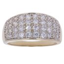 9ct Yellow Gold Cubic Zirconia Cluster Ring