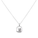 Silver St Christopher Silhouette Pendant and Chain 20" By Icesia