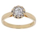 18ct Yellow Gold 0.33ct Brilliant Cut Diamond Solitaire Ring