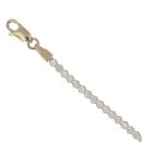 14ct Yellow Gold Cubic Zirconia Tennis Bracelet 7.5"