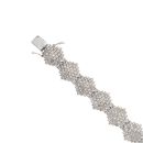 18ct White Gold 10.00ct Brilliant Cut Diamond Bracelet Cluster 7"