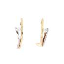 18ct Yellow And White Gold 0.10ct Diamond Earrings