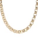 9ct Yellow Gold Patterned and Plain Belcher Chain 26"