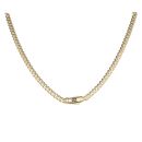14ct Yellow Gold Monaco Classic Plain Lock Curb Chain 22"