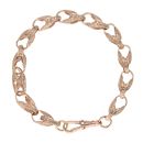 9ct Rose Gold Tulip Bracelet 8.5"