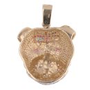 9ct Yellow Gold Cubic Zirconia Bulldog Pendant