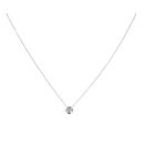 9ct White Gold 0.25ct Diamond Solitaire Pendant and Chain 18"