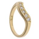 18ct Yellow Gold 0.26ct Brilliant Cut Diamond Wishbone Ring