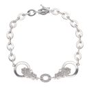 18ct White Gold 0.55ct Brilliant Cut Diamond Panther Bracelet 7.5"