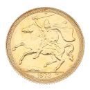 1973 Elizabeth Decimal Portrait Isle of Man Half Sovereign Coin