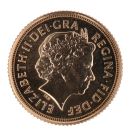 2002 Elizabeth II Fourth Portrait UK Half Sovereign Coin