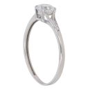 9ct White Gold Cubic Zirconia Solitaire Fancy Ring
