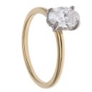 18ct Yellow Gold 1.60ct Oval Cut Lab Grown Diamond Solitaire Ring