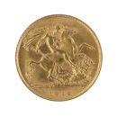 1914 George V Large Head UK Half Sovereign Coin