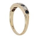 9ct Yellow Gold 0.30ct Brilliant Cut Diamond and Sapphire Eternity Ring
