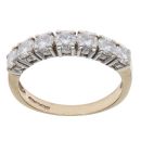 9ct Yellow Gold Moissanite Eternity Ring