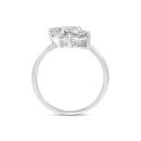 9ct White Gold 2.00ct Mixed Shape ‘Me And You’ Lab Grown Diamond Ring (Oval And Pear Cuts)