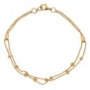 22ct Yellow Gold Duo Strand Bead Fancy Bracelet 7"