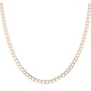 9ct Yellow Gold Diamond Cut Curb Chain 18"