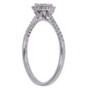 9ct White Gold 0.50ct Brilliant and Pear Cut Lab Grown Diamond Cluster Ring