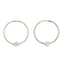 9ct Yellow Gold Cubic Zirconia Hoop Earrings