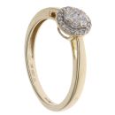 9ct Yellow Gold 0.25ct Brilliant Cut Diamond Cluster Ring