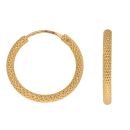 22ct Yellow Gold Dot Grain Hoop Earrings