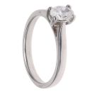 Platinum 0.41ct Oval Cut Diamond Solitaire Ring