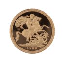 1999 Elizabeth II Fourth Portrait UK Half Sovereign Coin