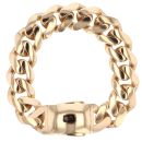 14ct Yellow Gold Monaco Classic Plain Lock Curb Bracelet 10"