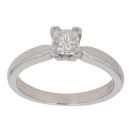 Platinum 0.50ct Princess Cut Diamond Solitaire Ring