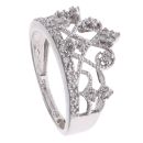 9ct White Gold 0.20ct Brilliant Cut Tiara Fancy Ring