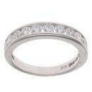 9ct White Gold 1.00ct Brilliant Cut Diamond Half Eternity Ring
