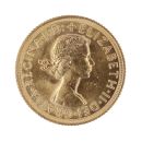 1963 Elizabeth II First Portrait UK Full Sovereign Coin