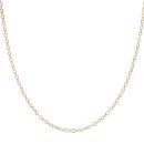 9ct Yellow Gold T-Bar Heart Belcher Chain 18"