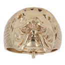 9ct Yellow Gold Bulldog With Tag Signet Ring