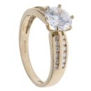 14ct Yellow Gold Cubic Zirconia Solitaire Ring