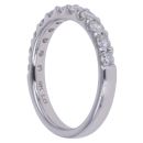 9ct White Gold 0.75ct Brilliant Cut Lab Grown Diamond Half Eternity Ring