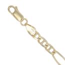 9ct Yellow Gold Figaro Bracelet 7"