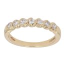 18ct Yellow Gold 0.35ct Brilliant Cut Diamond Half Eternity Ring