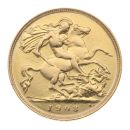 1908 Edward VII Large Head UK Half Sovereign Coin