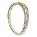 9ct Yellow Gold 0.08ct Brilliant Cut Diamond Crossover Ring