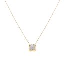 18ct Yellow Gold 0.25ct Brilliant Cut Diamond Quatrefoil Pendant and Chain 16"